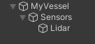 Lidar gameobject setup